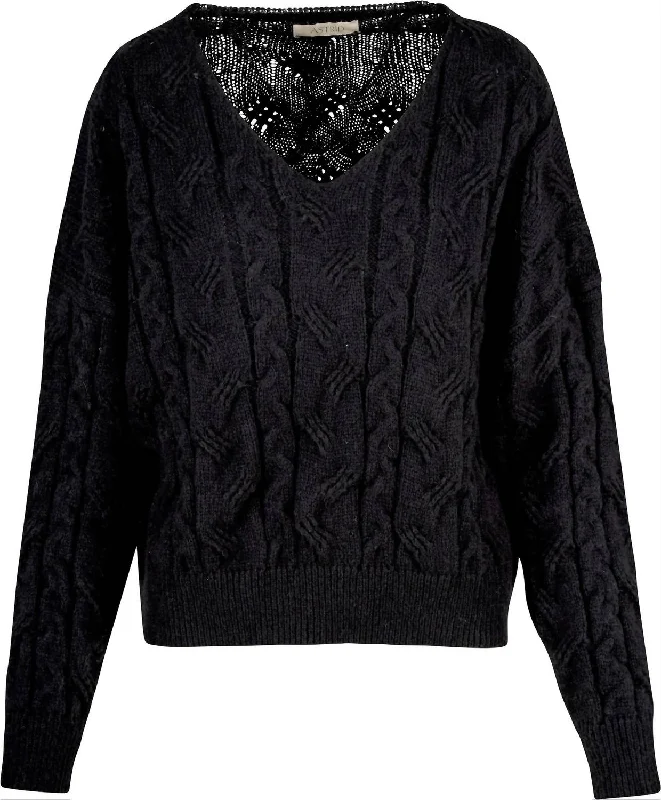 Effortless Elegance Songwriter Sweater In Black