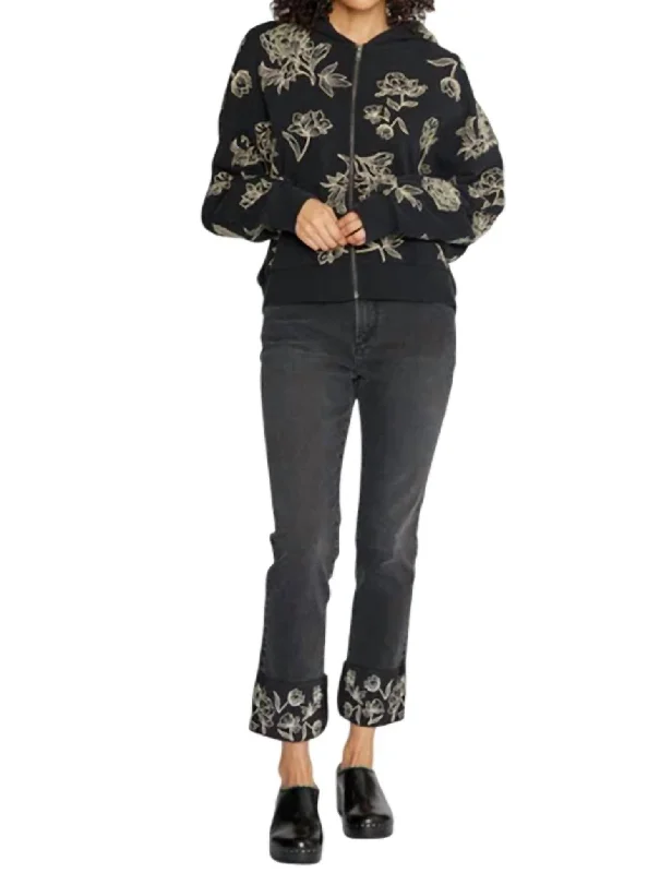 Warm Comfort Halle X Etched Sweater In Black