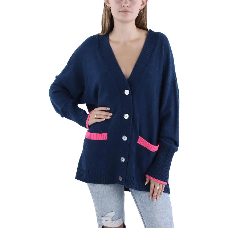Summer Comfort Brodie Womens Ribbed Button Down Cardigan Sweater