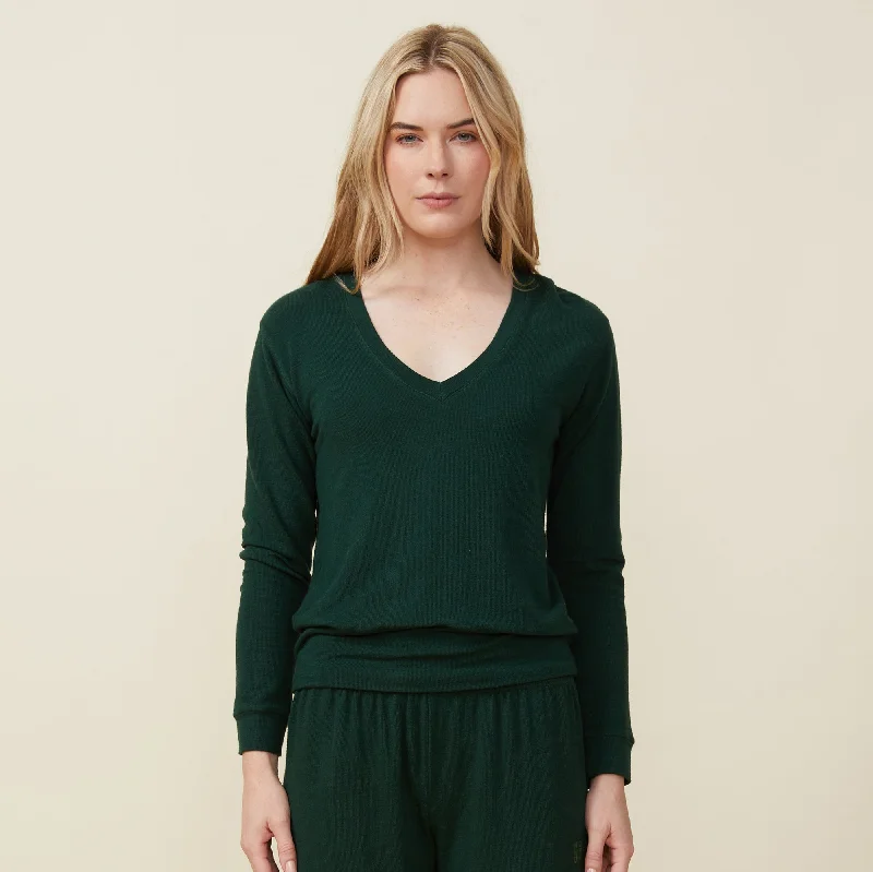 Soft Textures Supersoft Long Sleeve V Neck