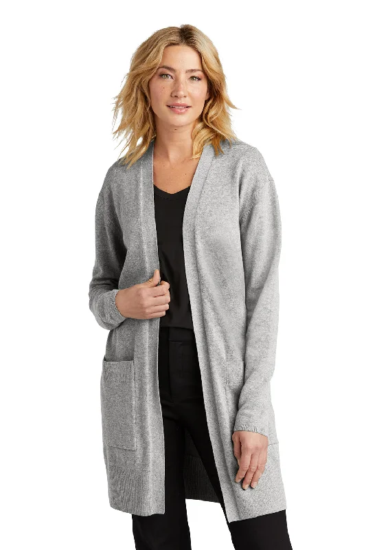 Chic Relaxation Mercer+Mettle Womens Open Front Cardigan Sweater - Heather Gusty Grey