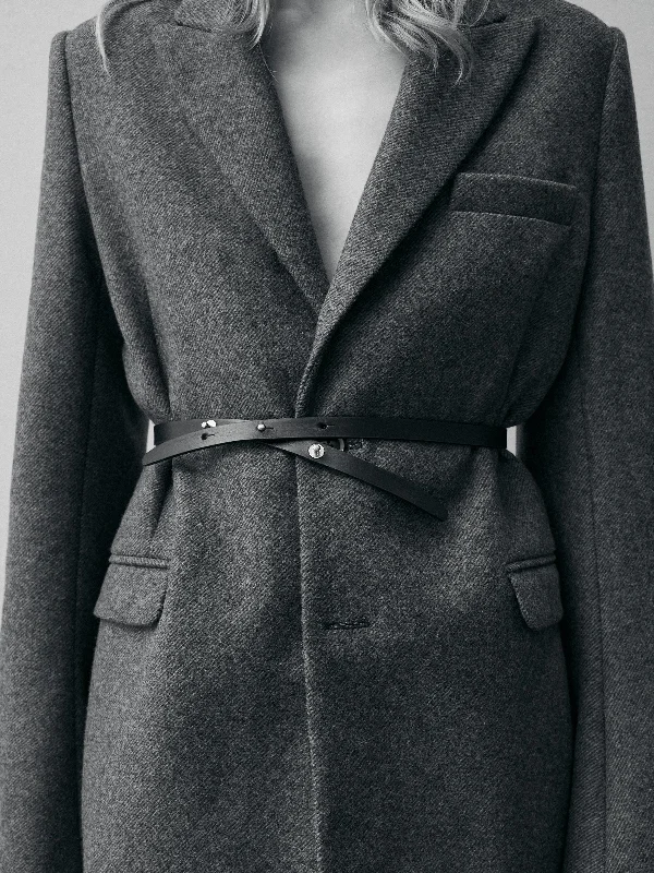 Cozy Layers narrow twin leather belt