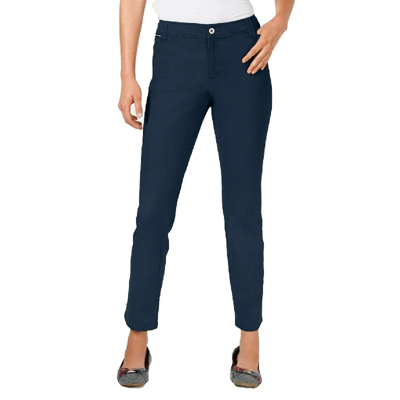 Elegant Tailoring Charter Club Women's Chino Pants Navy Size 12"