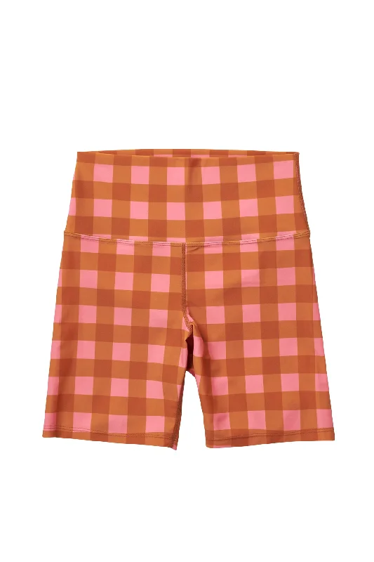 Noble And Elegant Women's Bike Shorts / Seaside Gingham