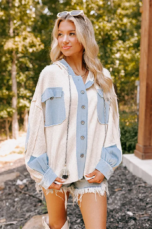 Trendy Items Autumn Sweetheart Waffle Knit Sweater in Cream