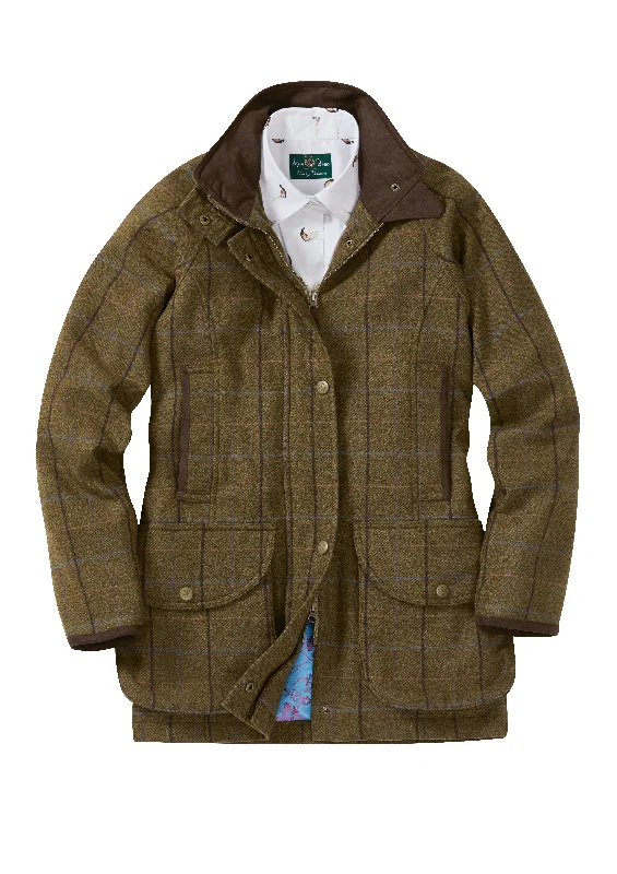 Classic Retro Alan Paine Women's Combrook Waterproof Tweed Coat