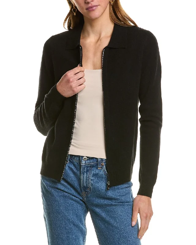 Advanced Design Kier + J Zip Cashmere Bomber Sweater