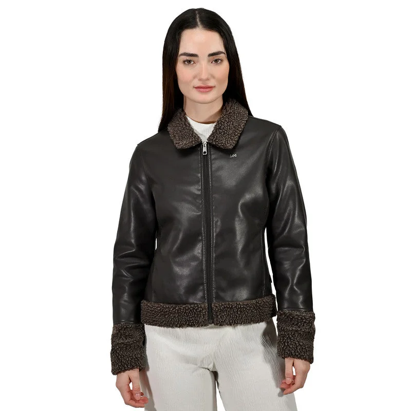 Design And Tailoring LEE Women's Fashion Jacket With Fur