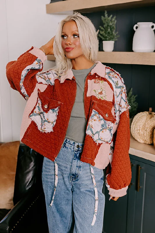 Modern Comfort Wear Park Avenue Stroll Quilted Jacket in Rust