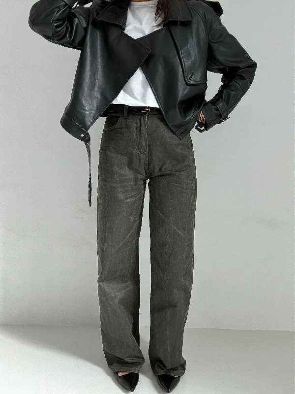 Light Layers Jeans ‘EFFETTO SPALMATO’ Verde Scuro