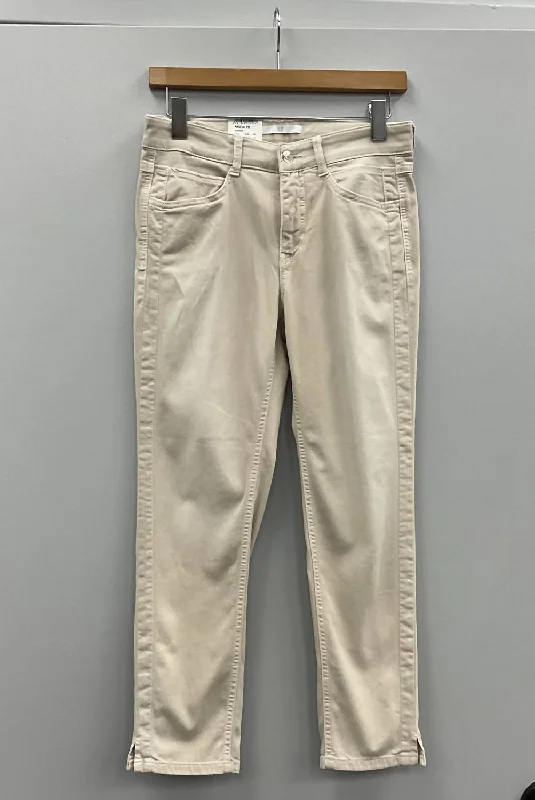 Soft Relaxation Wear Ivory Angela 7/8 Stretch Jeans