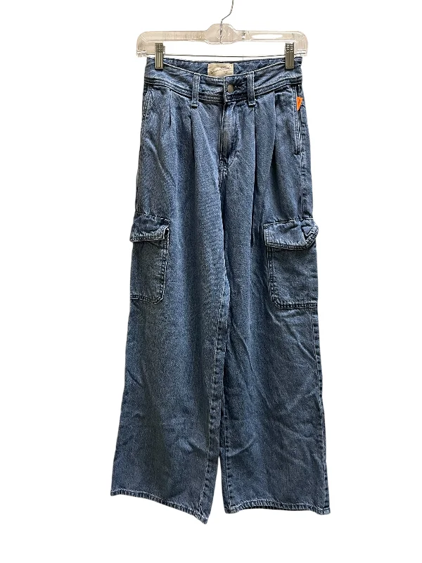 French Retro Jeans Boot Cut By Universal Thread In Blue Denim, Size: 0