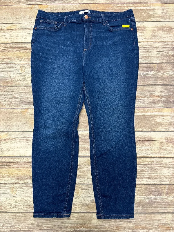 French Style Jeans Skinny By Lc Lauren Conrad In Blue Denim, Size: 18
