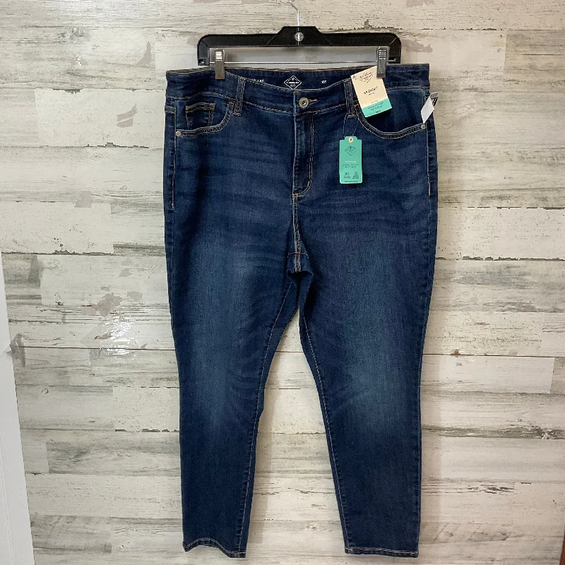 Comfortable Fitwear Jeans Skinny By St Johns Bay In Blue Denim, Size: 18