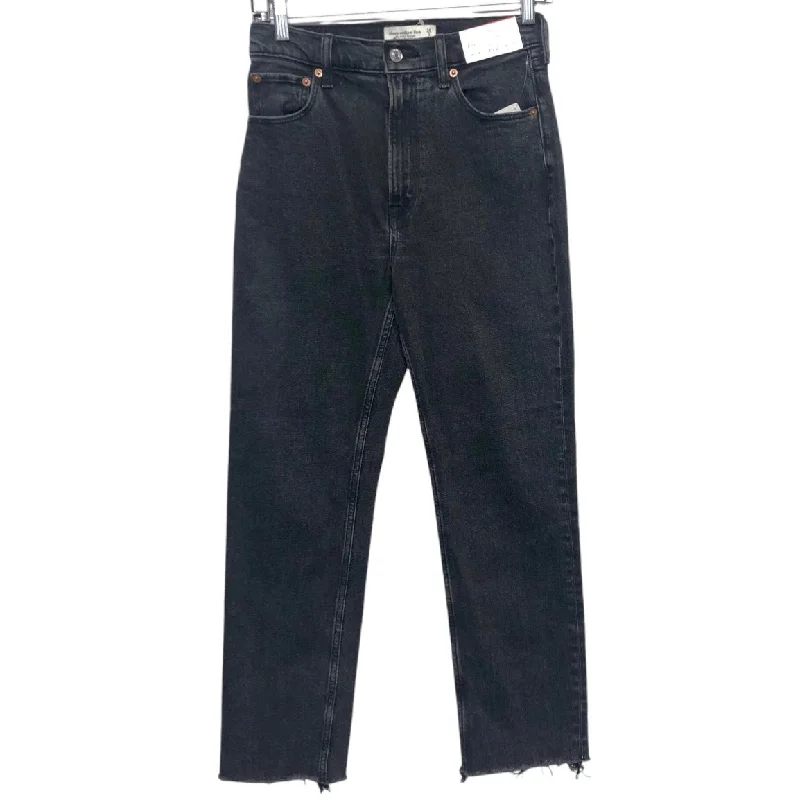 Fresh And Natural Jeans Straight By Abercrombie And Fitch In Grey Denim, Size: 2