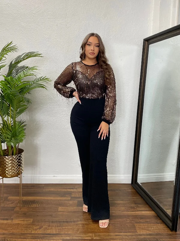 Loose Fit Monique Jumpsuit (Rose Gold)