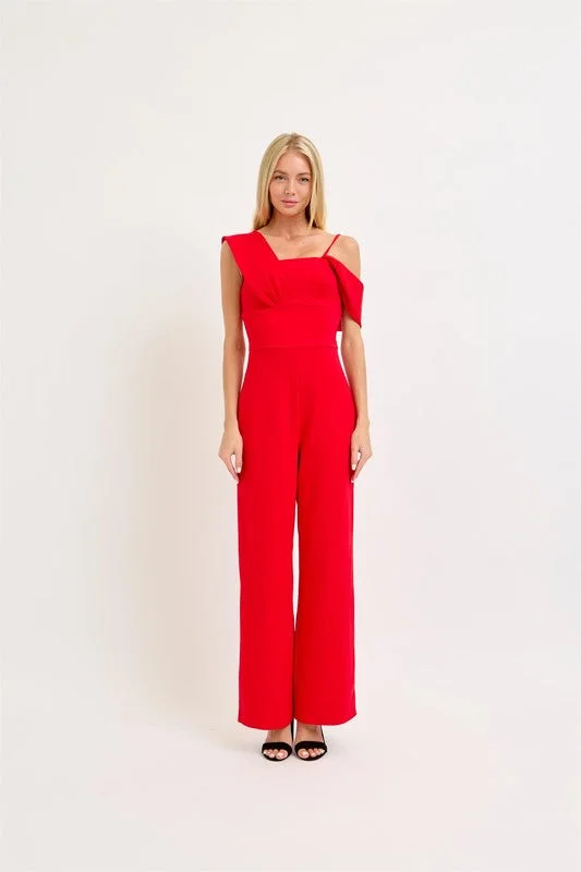 Must-have For Autumn And Winter All Around Festive Off The Shoulder Jumpsuit
