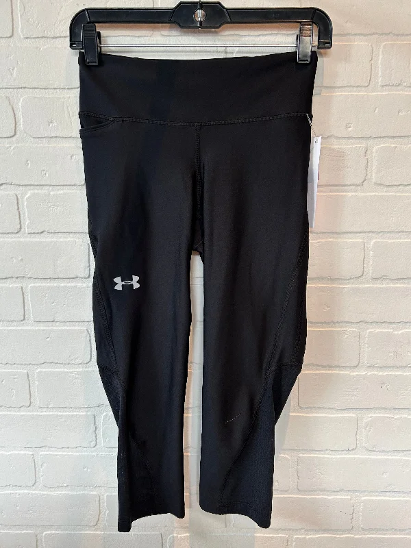 Fresh Wear Black Athletic Leggings Capris Under Armour, Size 4
