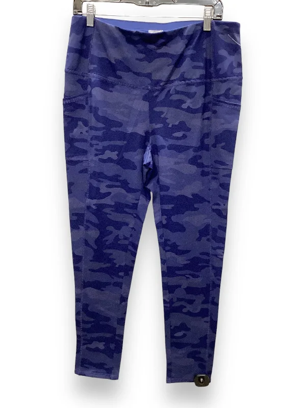 Slim Fit Blue Athletic Leggings Chicos, Size 2