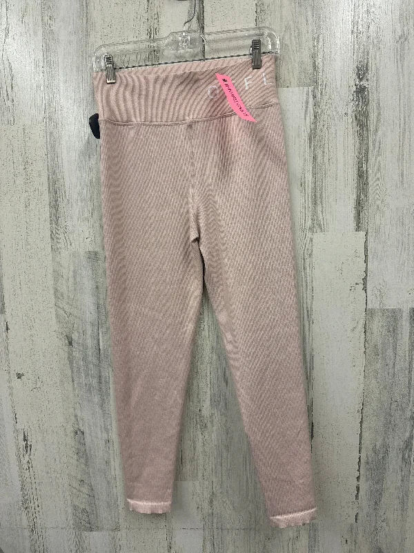 Tropical Style Pink Athletic Leggings Aerie, Size L