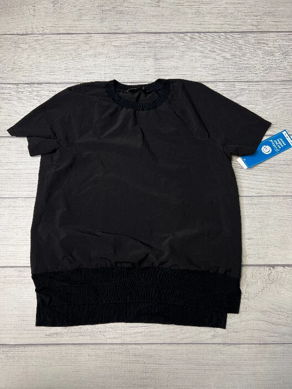Comfortable Fashion Athletic Top Short Sleeve By Athleta In Black, Size: S