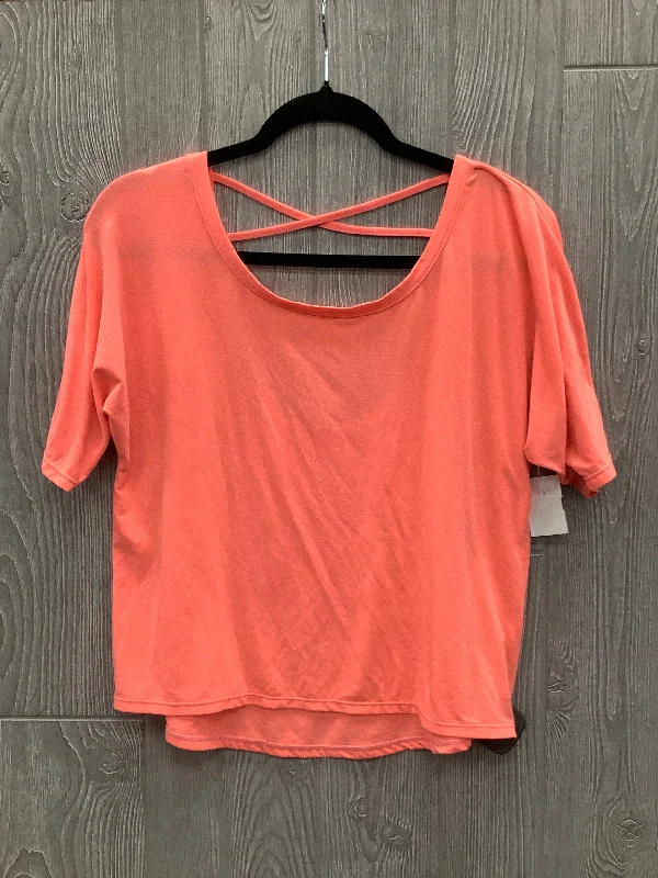 Fashion Must-have Athletic Top Short Sleeve By Gap In Coral, Size: S