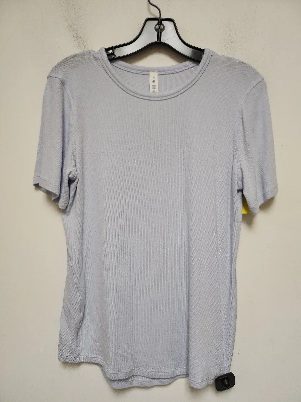 Light And Breathable Athletic Top Short Sleeve By Lululemon In Blue, Size: 12