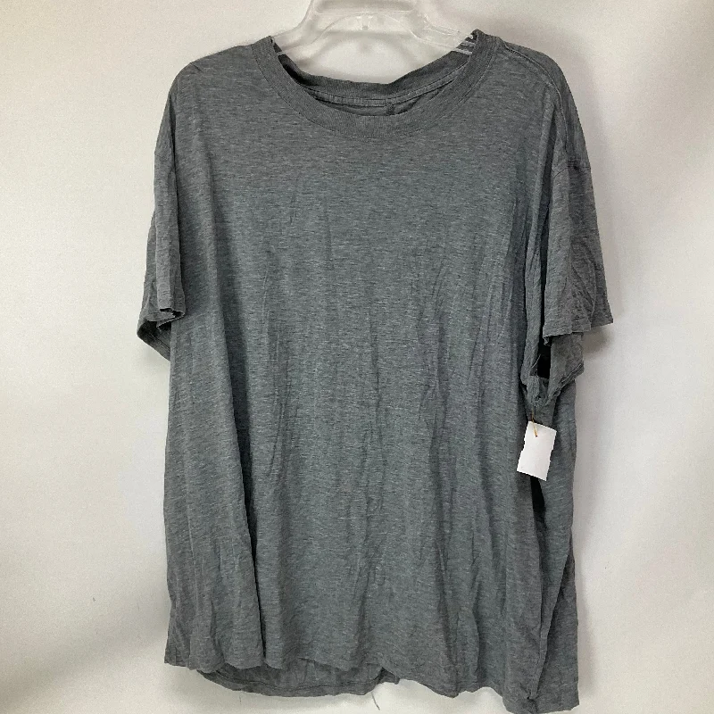 Lazy Style Athletic Top Short Sleeve By Lululemon In Grey, Size: 20