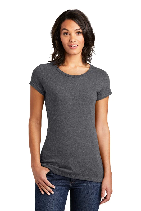 College Style District Womens Very Important Short Sleeve Crewneck T-Shirt - Heather Charcoal Grey College Style District Womens Very Important Short Sleeve Crewneck T-Shirt - Heather Charcoal Grey