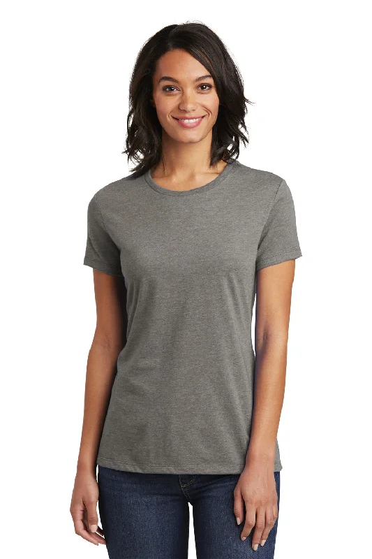 Party Wear District Womens Very Important Short Sleeve Crewneck T-Shirt - Grey Frost