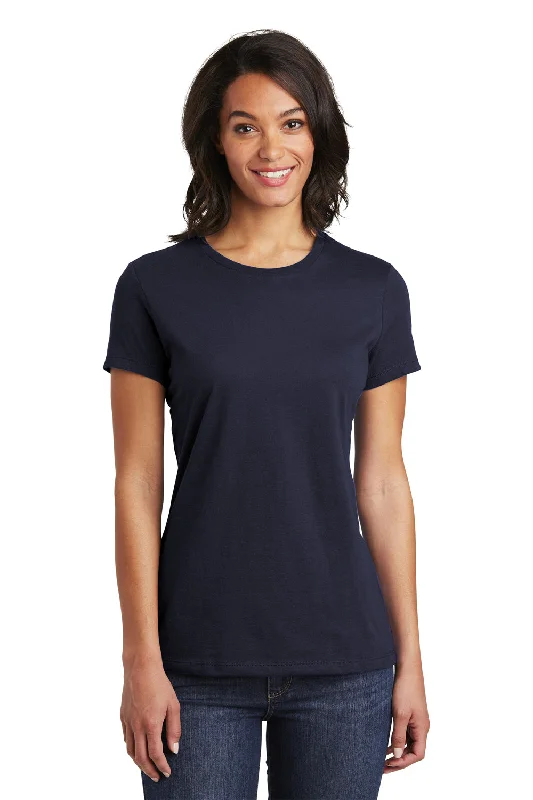 Mid-length Style District Womens Very Important Short Sleeve Crewneck T-Shirt - New Navy Blue