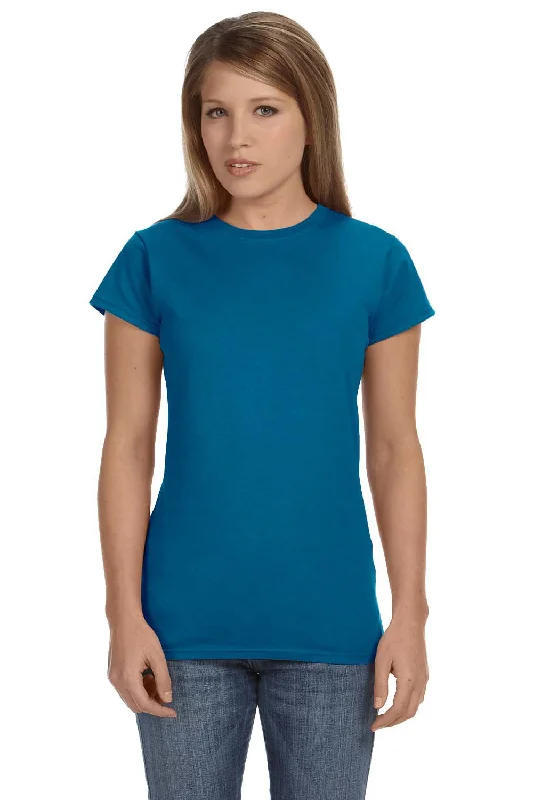 Classic Items Gildan Womens Softstyle Short Sleeve Crewneck T-Shirt - Antique Sapphire Blue