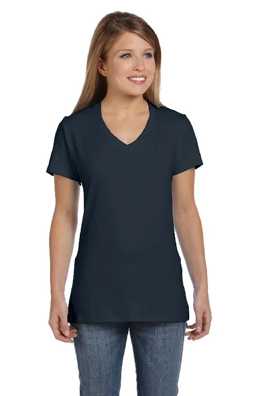 Boutique Recommendation Hanes Womens Nano-T Short Sleeve V-Neck T-Shirt - Vintage Black - Closeout