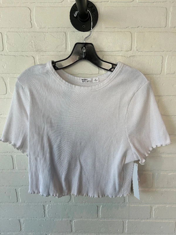 Versatile Itinerary Top Short Sleeve Basic By Hanes In White, Size: 2x