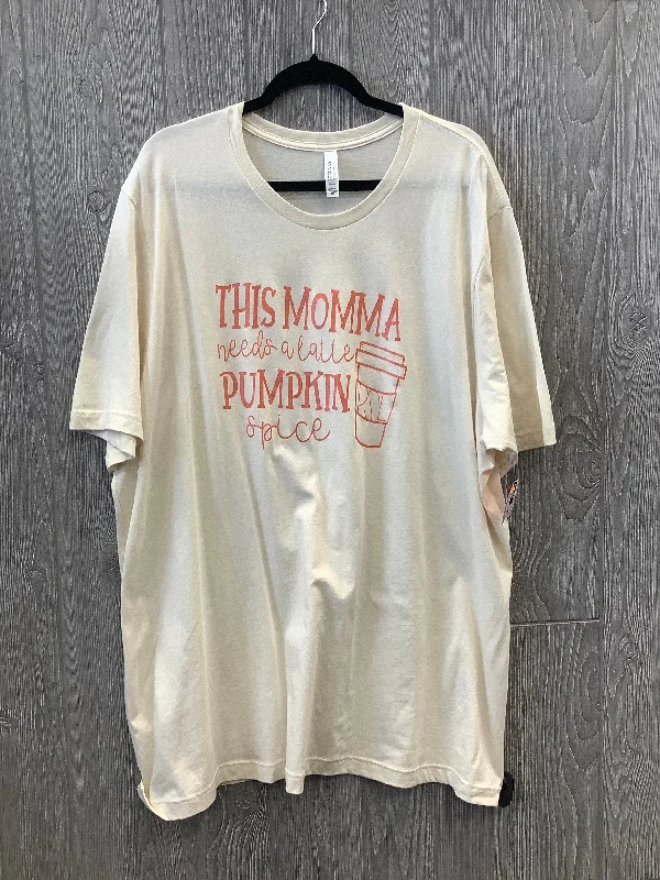 Ultra-lightweight Top Short Sleeve By Bella + Canvas In Tan, Size: 3x