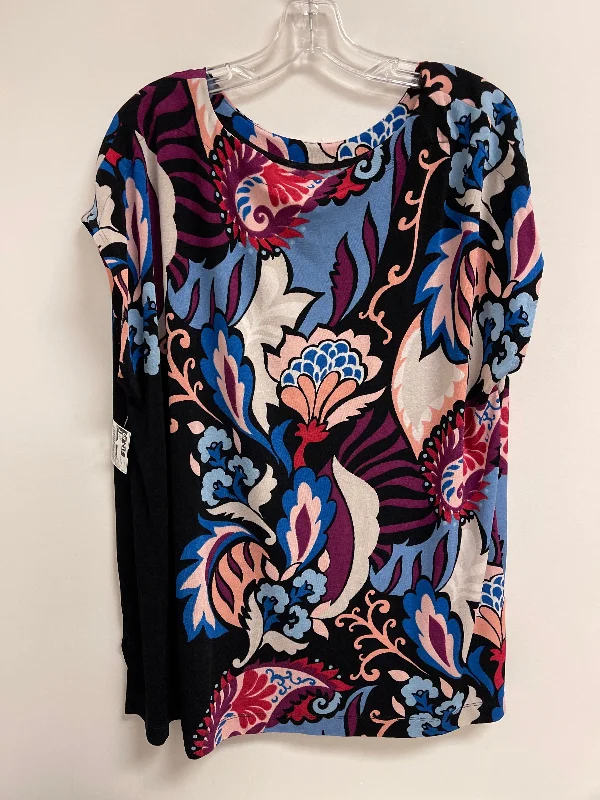 Soft Casuals Top Short Sleeve By Chicos In Purple, Size: 2x