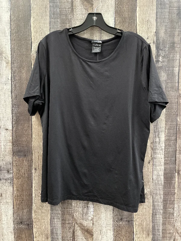 Cool Style Top Short Sleeve By East 5th In Black, Size: 2x