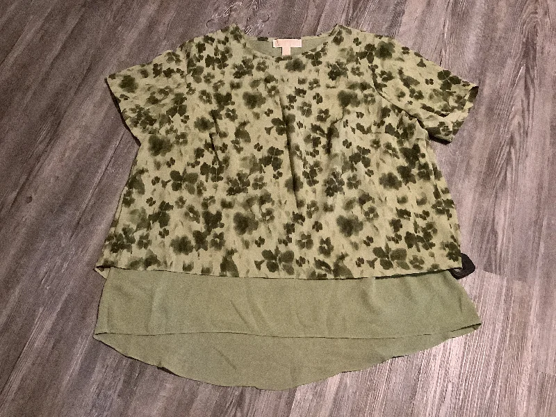 Fresh And Simple Top Short Sleeve By Michael Kors In Green, Size: 1x