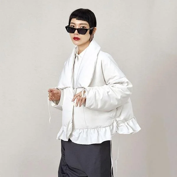Personalized Wear Fashion Drawstring Bandage Ruffles Loose Casual All-match