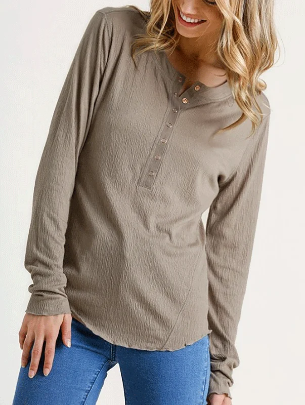 Versatile Comfort Lazy Days Long Sleeve Top