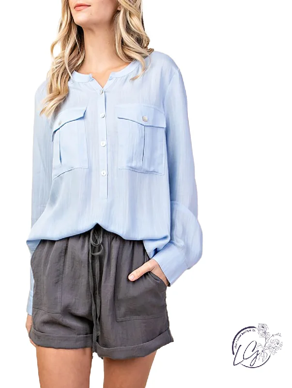 Cozy Look Make a Change Button Up Top