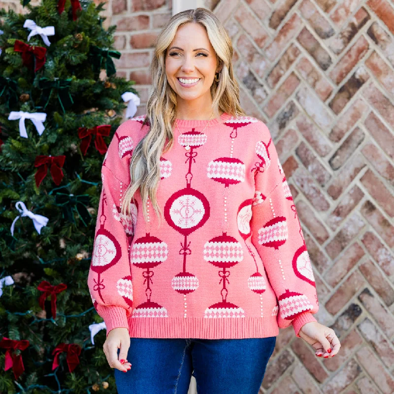 Comfortable And Versatile My Christmas Ornament Sweater, Pink