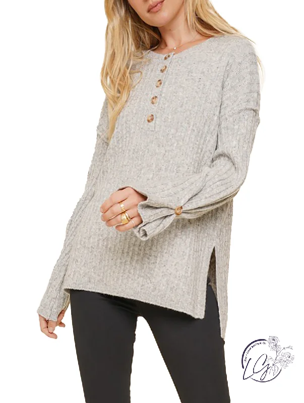 Integrated Design Stand Tall Oversized Knit Top