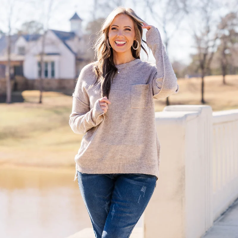 Fresh Wear Unwind Your Mind Pullover, Heather Mocha